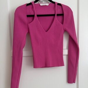 ASTR the label Ribbed Knit Top